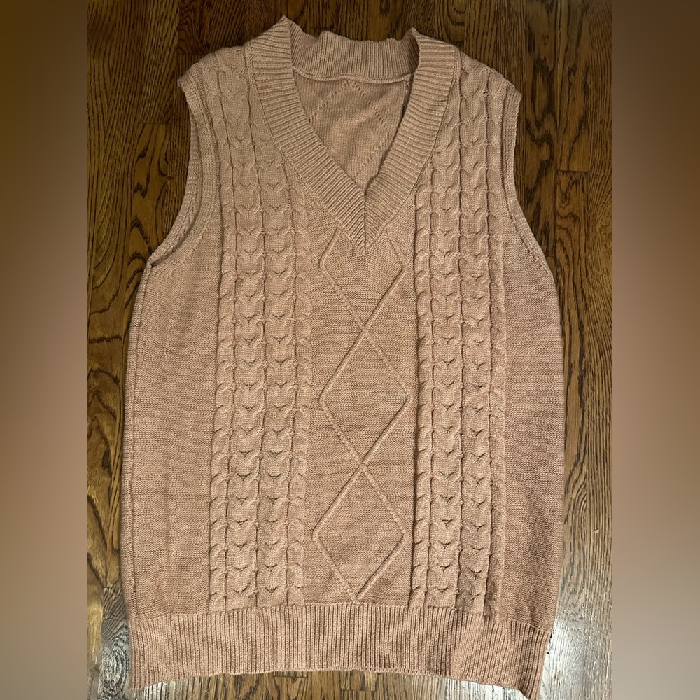 Tan sweater vest
